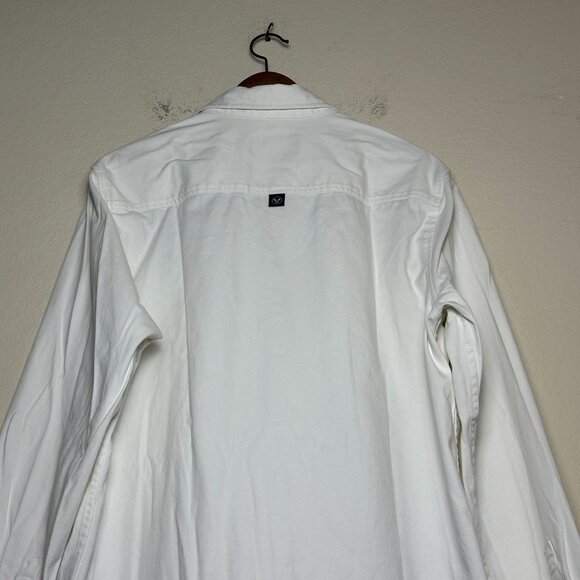 Avirex White Men XL Button Up Short Sleeve Shirt Military Tailored Indie Tiger - Picture 4 of 13